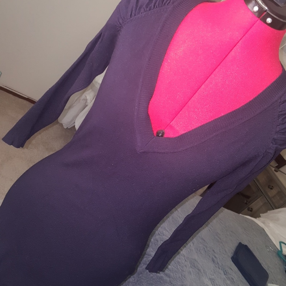 Warehouse dark purple knitted dress size 2 to 4